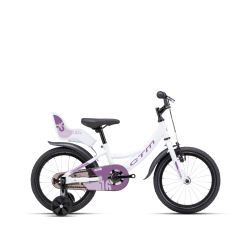 CTM - JENNY white pearl / violet 16'' laste jalgrattas
