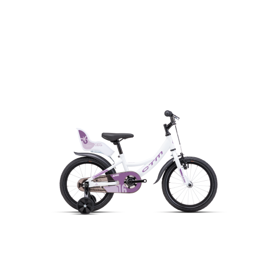CTM - JENNY white pearl / violet 16'' laste jalgrattas