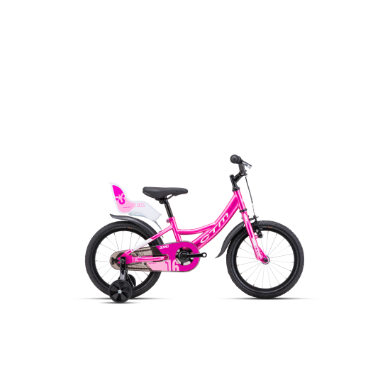CTM - JENNY dark pink pearl / white 16'' laste jalgrattas