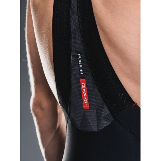 FUSION - Mens Tempo! Bib Shorts Color: Black