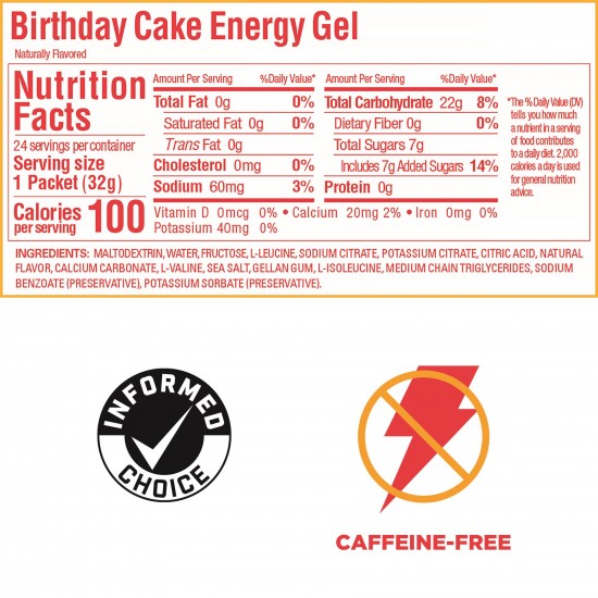 GU Energy - Energy Gel - Birthday Cake, 32g