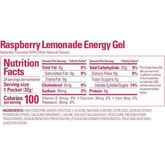 GU Energy - Energy Gel - Raspberry Lemonade, 32g