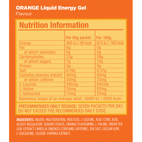 GU Energy - Liquid Energy - Orange, 60G