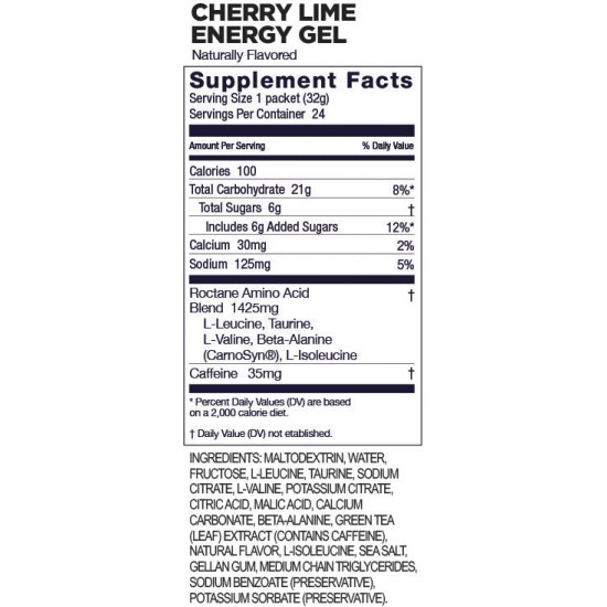 GU Energy - Roctane Energy Gel - Cherry Lime, 32g