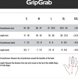 GRIPGRAB - Aerolite InsideGrip™ Short Finger Summer Gloves, Size: L, Color: Black