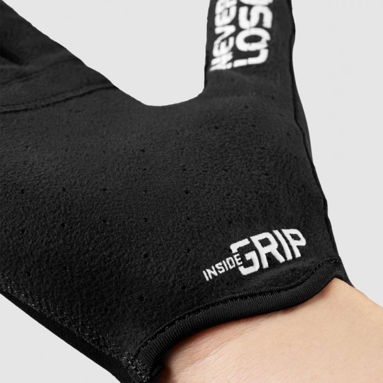 GripGrab - Aerolite InsideGrip™ Full Finger Summer Gloves, Size: L, Color: Black