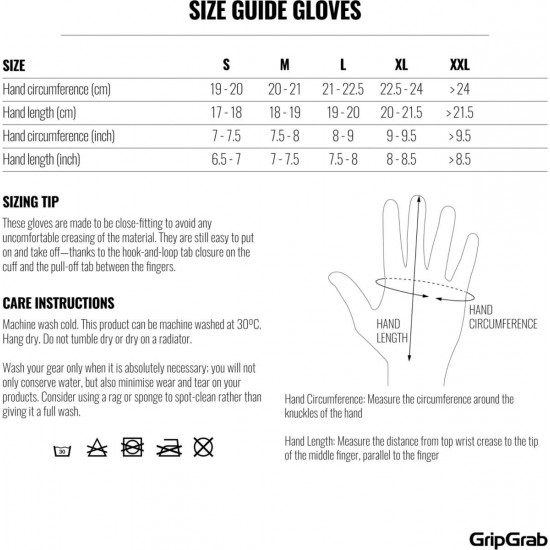 GripGrab - Aerolite InsideGrip™ Full Finger Summer Gloves, Size: L, Color: Black