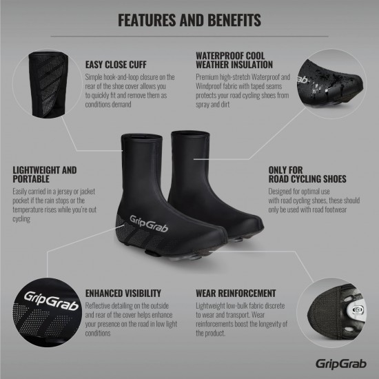 GripGrab - Ride Waterproof Black XL 44-45 Kingakatted