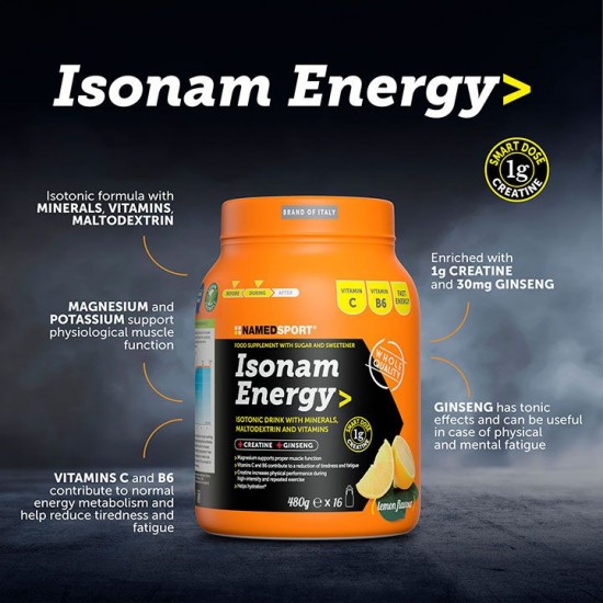 NAMEDSPORT - ISONAM ENERGY LEMON - 480G