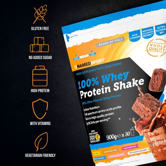 NAMEDSPORT - 100% WHEY PROTEIN SHAKE - CHOCO-BROWNIE - 900G