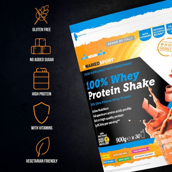 NAMEDSPORT - 100% WHEY PROTEIN SHAKE - MILK CHOCOLATE - 900G