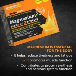 NAMEDSPORT - MAGNESIUM - BLEND OF 2 SOURCES - LEMON - 20 SACHETS