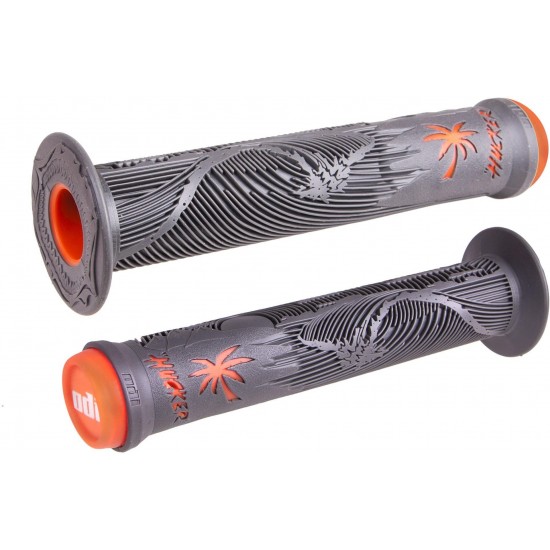 ODI - Grips Hucker Signature no Flange Käepidemed, 160 mm (Graphite/Orange)