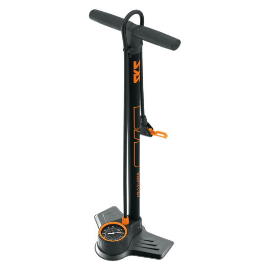 SKS - floor pump Air-X-Plorer 10.0, 710mm,bl/orange, manometer, AV/SV/DV