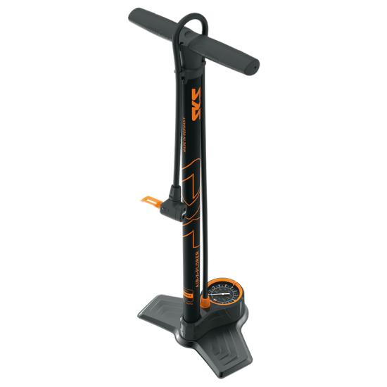 SKS - floor pump Air-X-Plorer 10.0, 710mm,bl/orange, manometer, AV/SV/DV