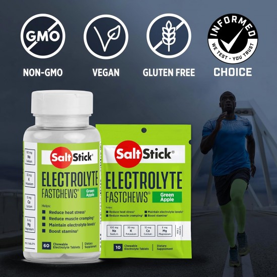 SALTSTICK - Electrolyte FastChews - Green Apple