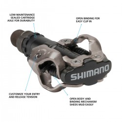 SHIMANO - PD-M520 Dual Sided Black Pedal