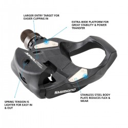 SHIMANO - PD-R550 Single Sided Gray Pedal SPD-SL