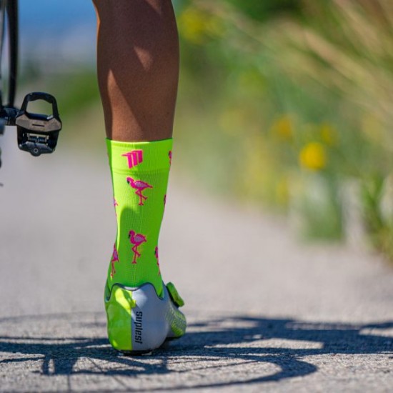 Sporcks - Flamingo Yellow II – Cycling sock