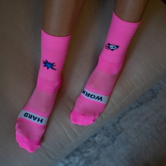 Sporcks - Kick Ass Pink – Cycling socks Laura Philipp