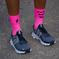 Sporcks - Swim Bike Run Pink – Triathlon/running sock