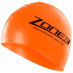 ZONE3 - Hi Viz Silicone Swim Cap Orange