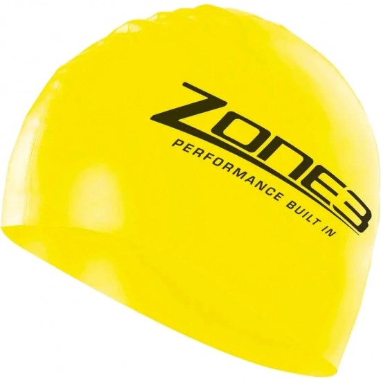 ZONE3 - Hi Viz Silicone Swim Cap Orange