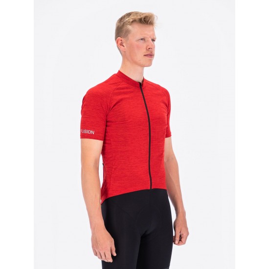 FUSION - C3 Cycling Jersey, Color: Redmelange