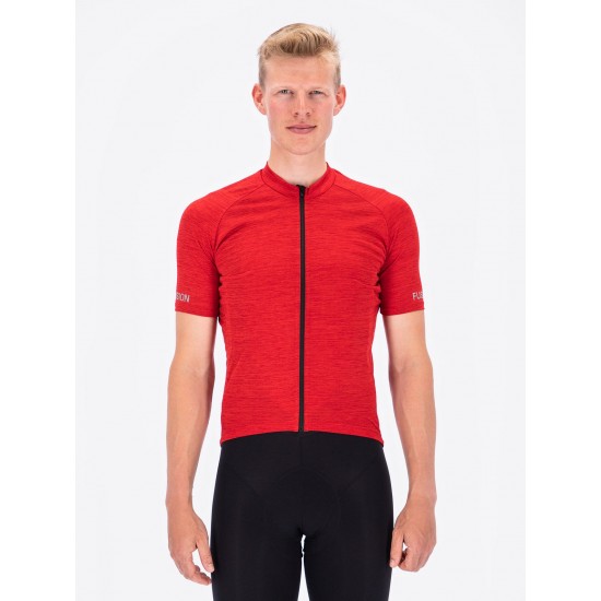 FUSION - C3 Cycling Jersey, Color: Redmelange