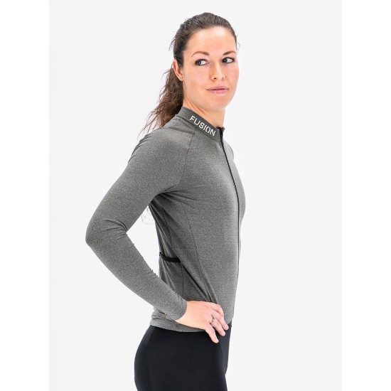 FUSION - C3 Light LS Jersey, Color: Grey Melange
