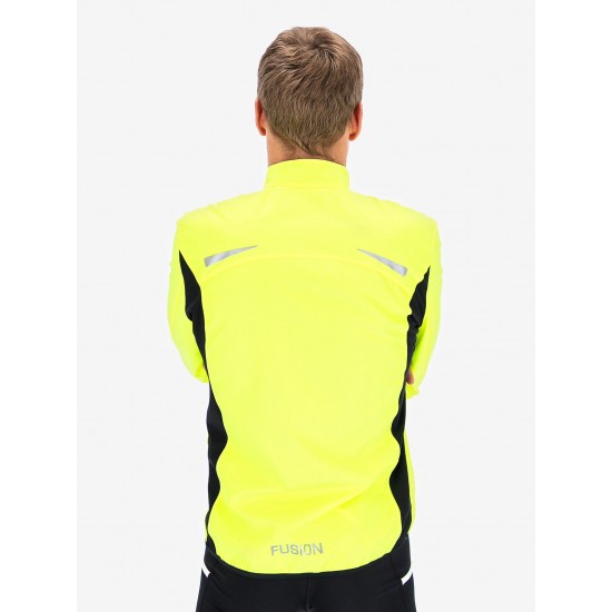 FUSION - Mens S1 Run Jacket, Color: Yellow/Black