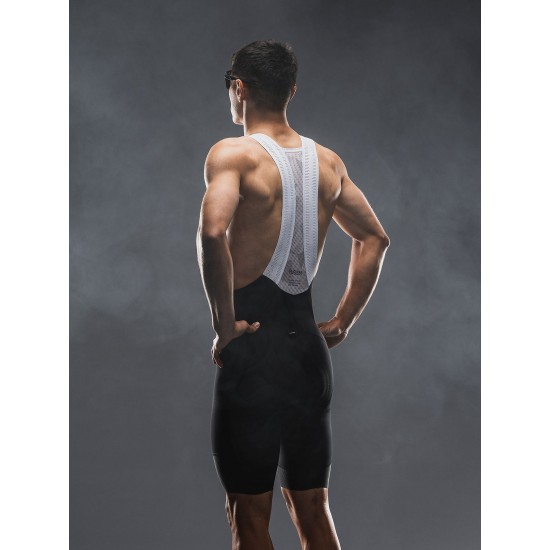 FUSION - Mens TEMPO! Bib Shorts, Color: Black