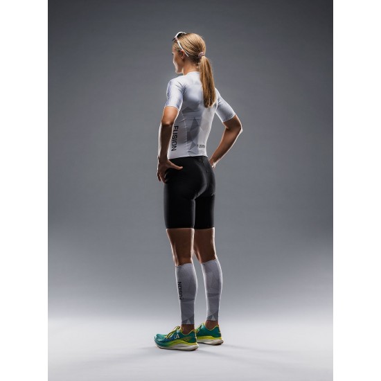 FUSION - TEMPO! Calf Sleeves, Color: White/Grey