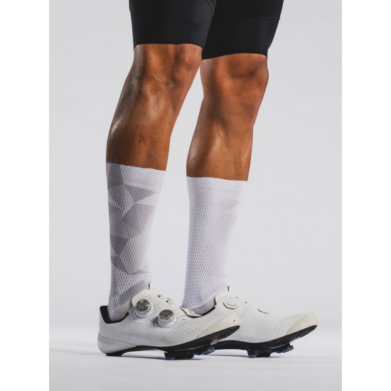 FUSION - Tempo! Aero Sock, Color: White/Grey