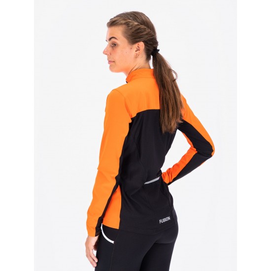 FUSION - WMS S2, Womens Run Jacket, Color: Fluoorange