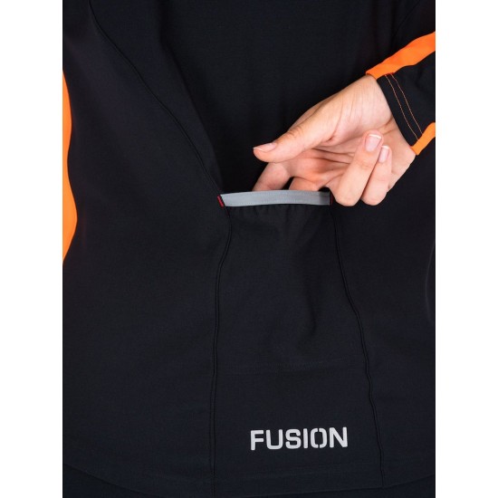 FUSION - WMS S2, Womens Run Jacket, Color: Fluoorange