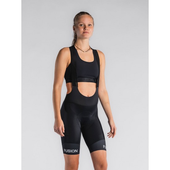 FUSION - Womens TEMPO! C3 Bib Shorts, Color: Black